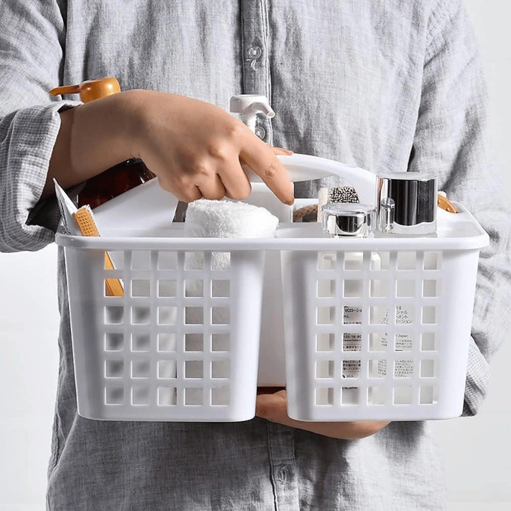 Plastic Bathroom Basket Kitchen Sink Basket Shower Caddy Basket
