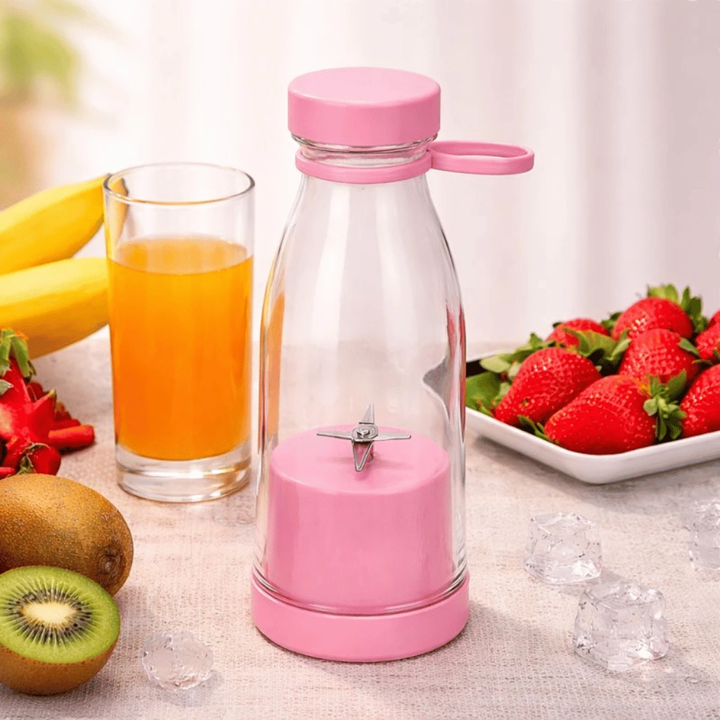 Portable 6 Blades Mini Bottle Juicer | USB Rechargeable Smoothie Blender