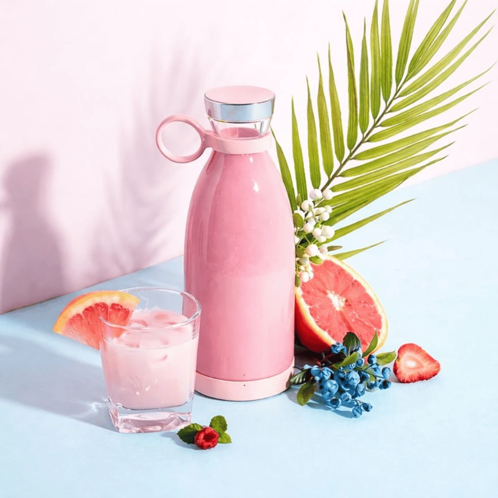 Portable 6 Blades Mini Bottle Juicer | USB Rechargeable Smoothie Blender