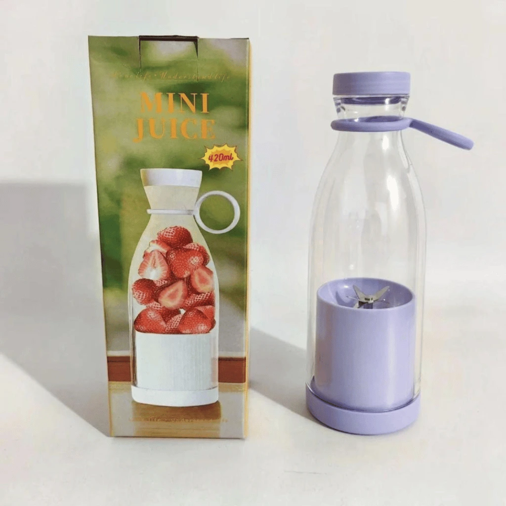 Portable 6 Blades Mini Bottle Juicer | USB Rechargeable Smoothie Blender