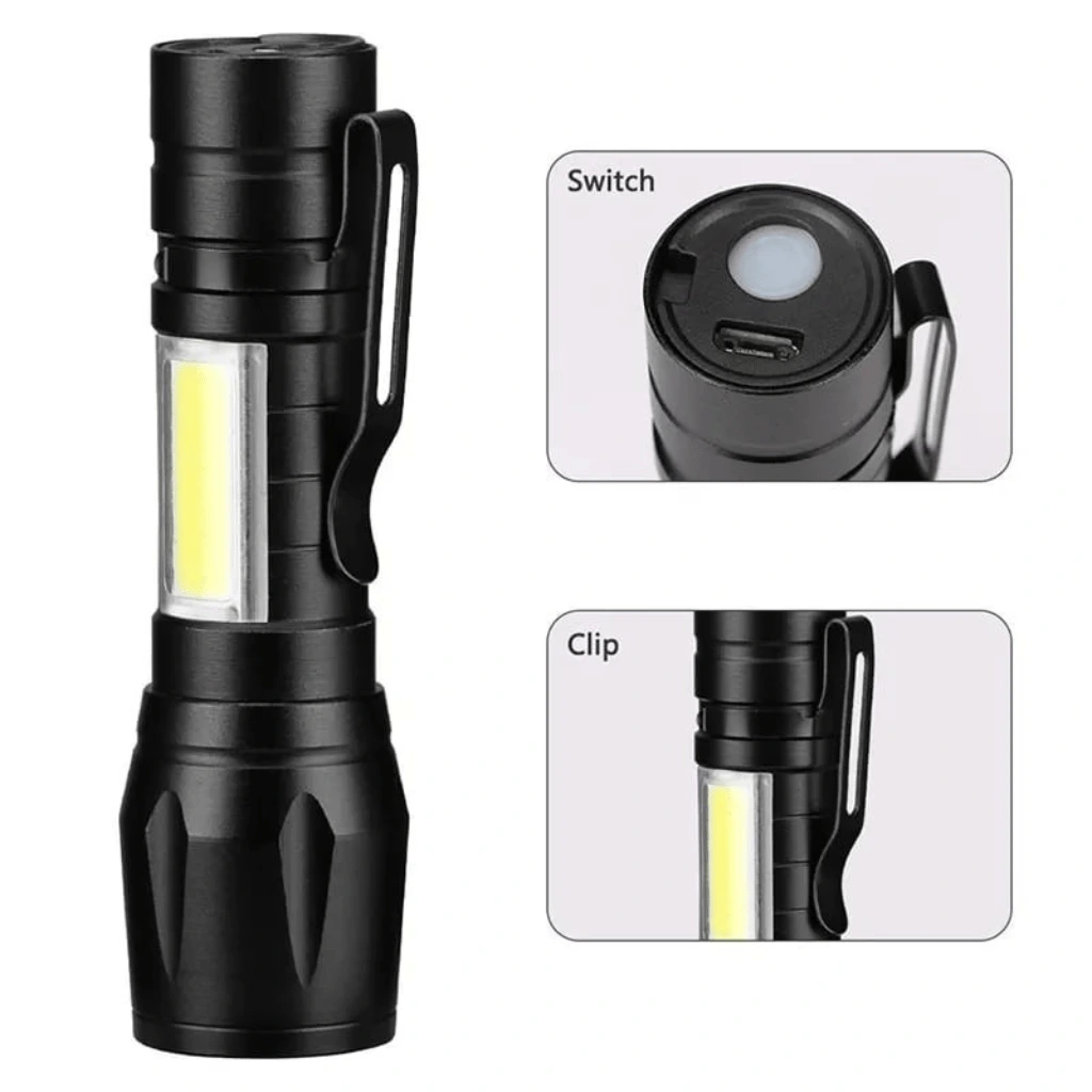 Portable LED Flashlight – Mini Rechargeable Torch