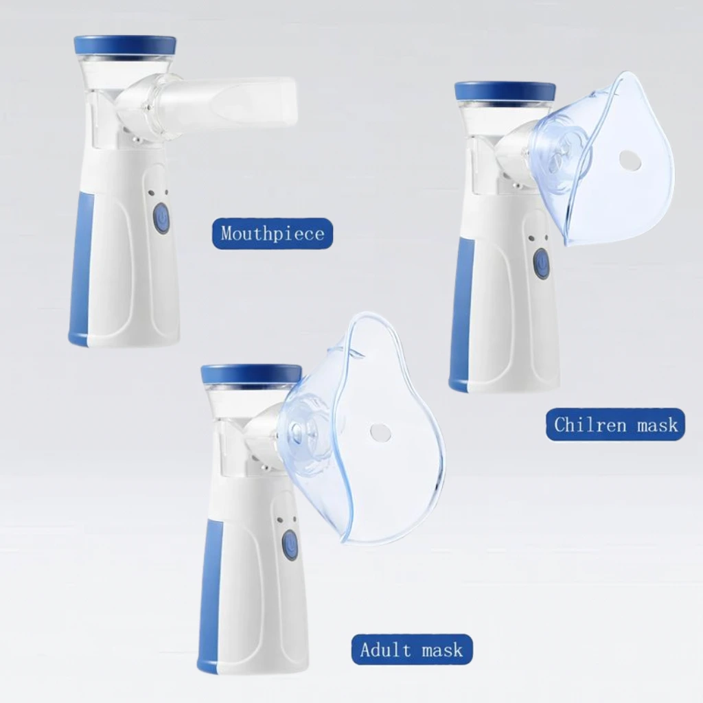 Portable Mesh Nebulizer USB & Battery Operated | Nebulizer Machine With Mask | Personal Inhaler for Efficient Respiratory Care