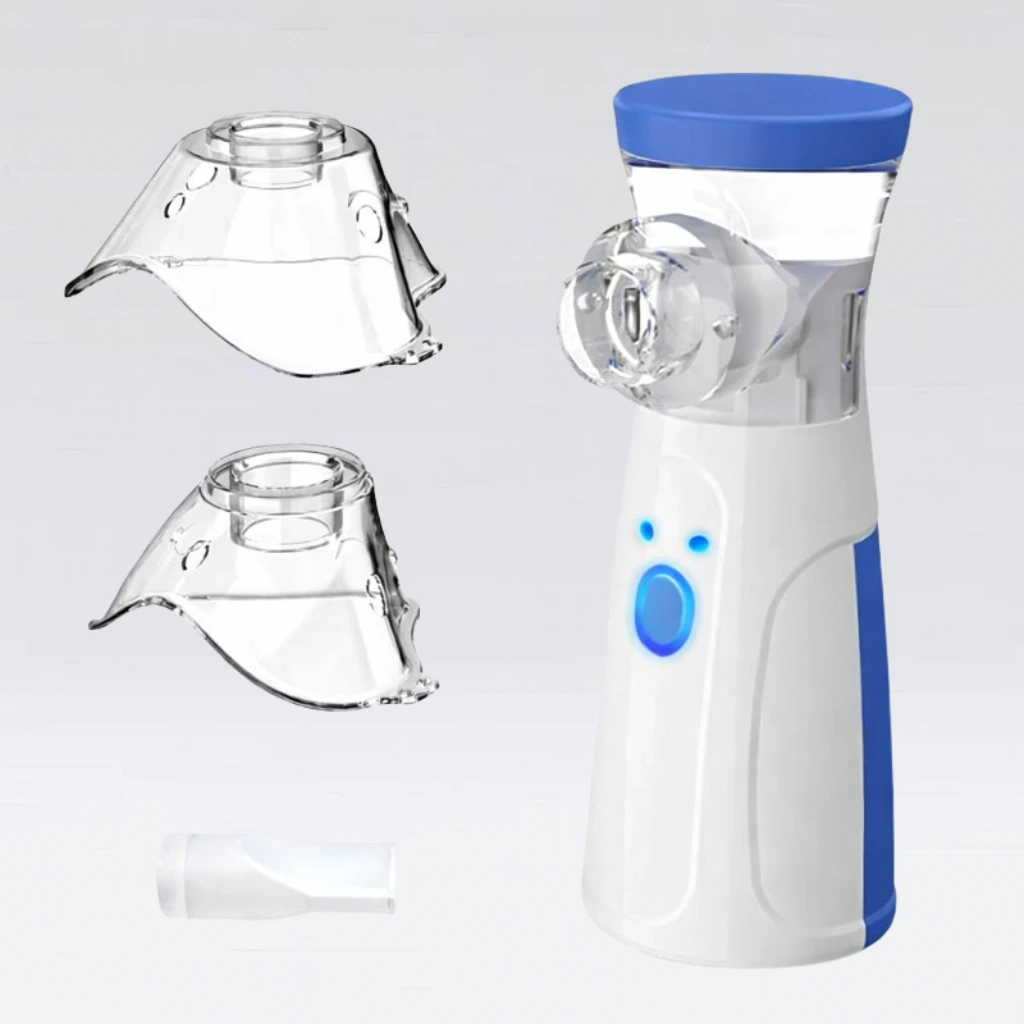 Portable Mesh Nebulizer USB & Battery Operated | Nebulizer Machine With Mask | Personal Inhaler for Efficient Respiratory Care