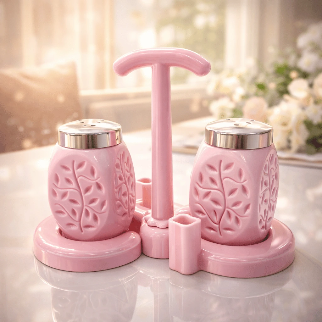 Premium Kitchen Salt and Sugar Pot Set Stylish Aluminium Storage Containers Random Color