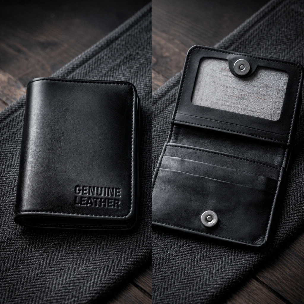 Premium Leather Button Wallet