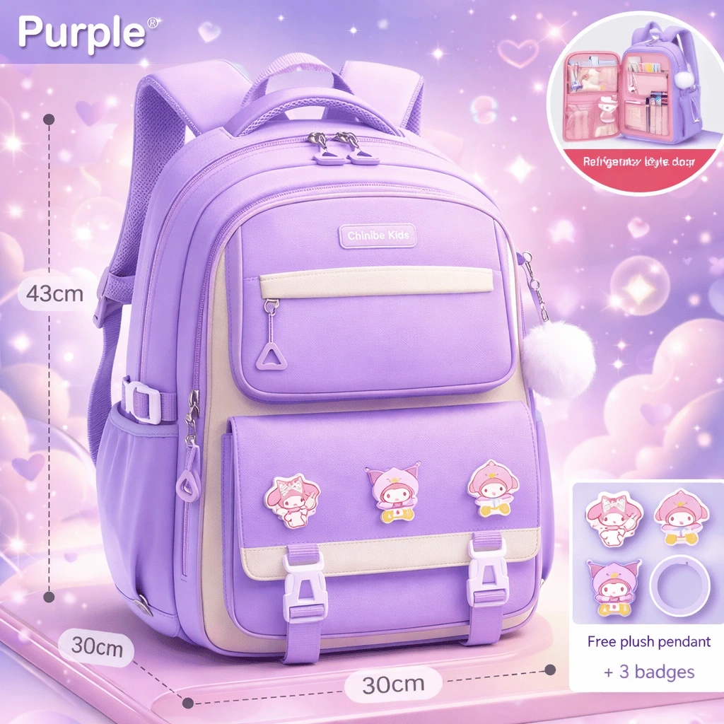 Premium School Bag Waterproof Backpack ( 43cm x 30cm )