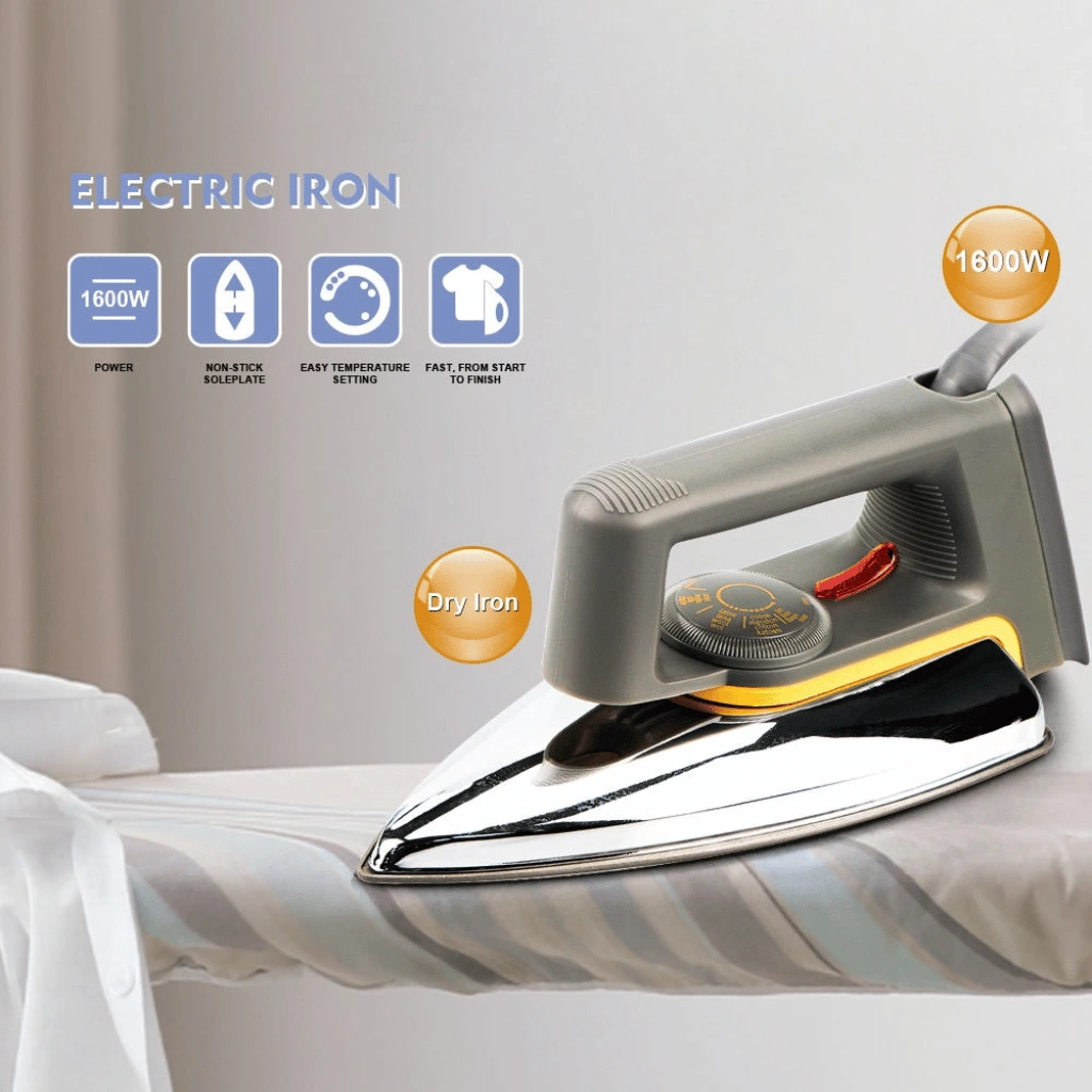 R.1108 Professional Dry Iron with Non‑Stick Soleplate