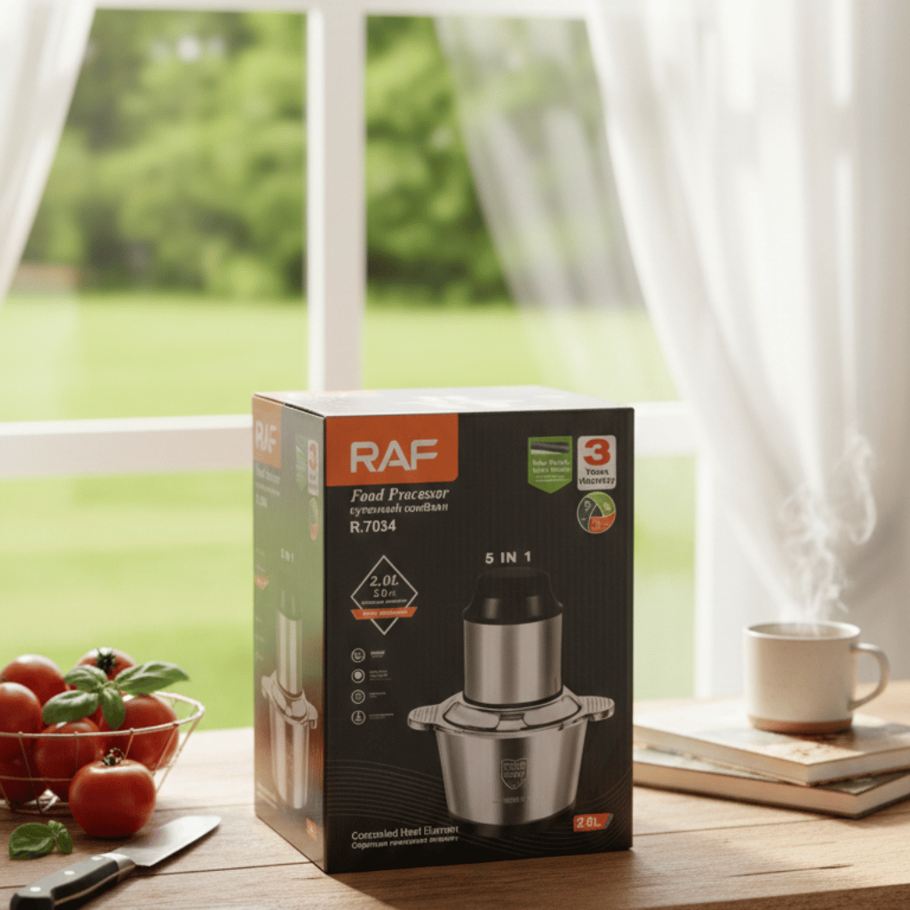 RAF Electric Meat Chopper Stainless Steel Bowl Food Processor 800W 2L