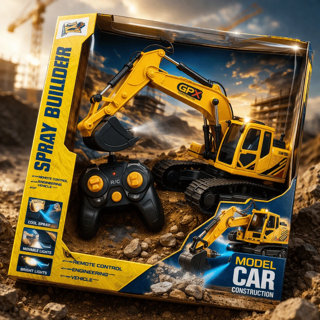Remote Control Excavator Toy Kids Construction Vehicle RC Truck