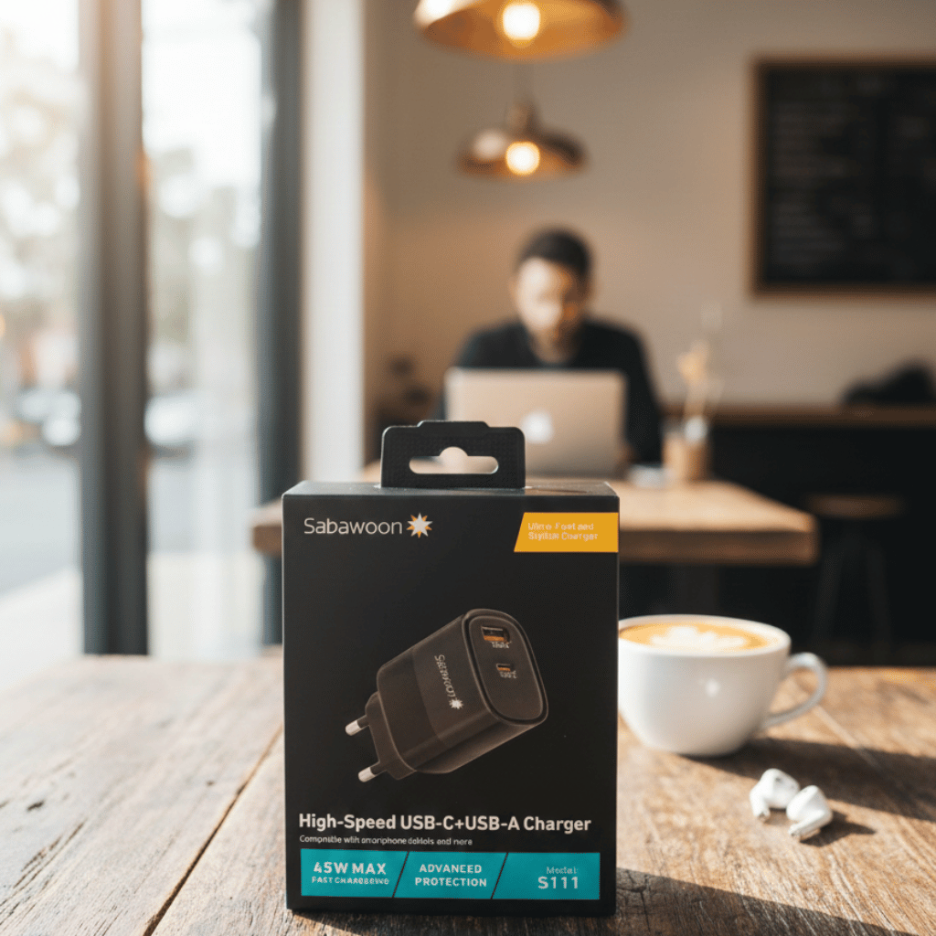 Sabawoon S111 Original Adopter | USB Fast Charging | PD Super Fast Charging | Without Cable