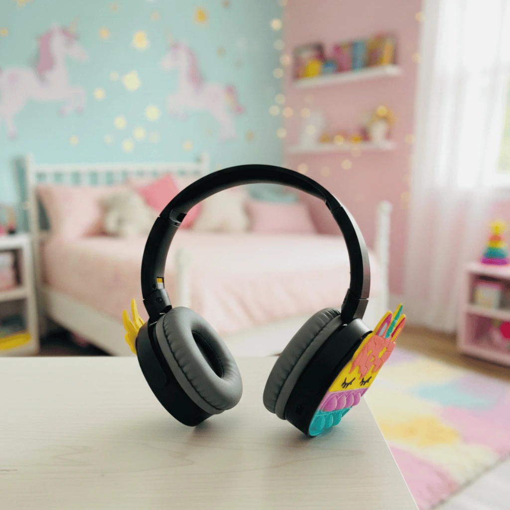 Samonpow Kids Bluetooth Headphones Wireless, Noise-Cancelling, with Microphone