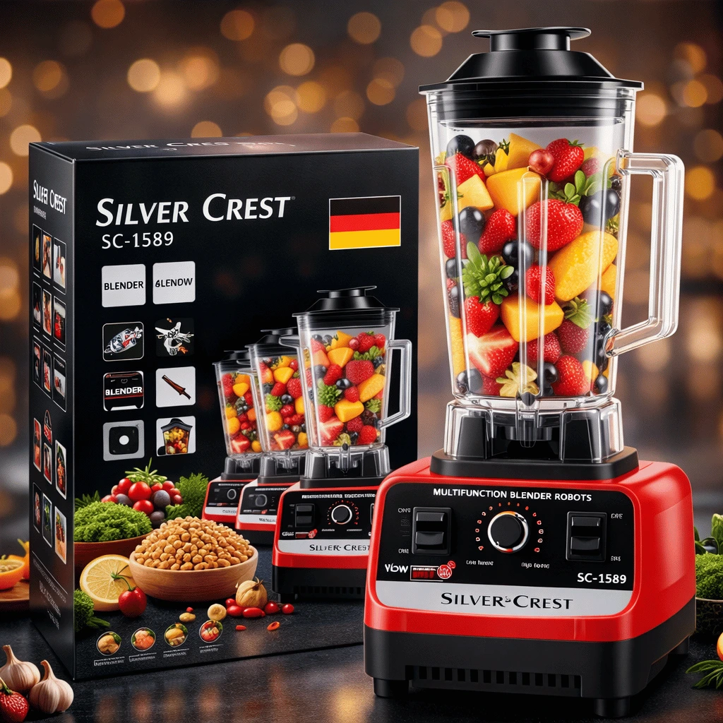 SC‑1589 Silver Crest Blender Ultra Heavy Duty Blender Machine 2 In 1 Multifunctional Blender