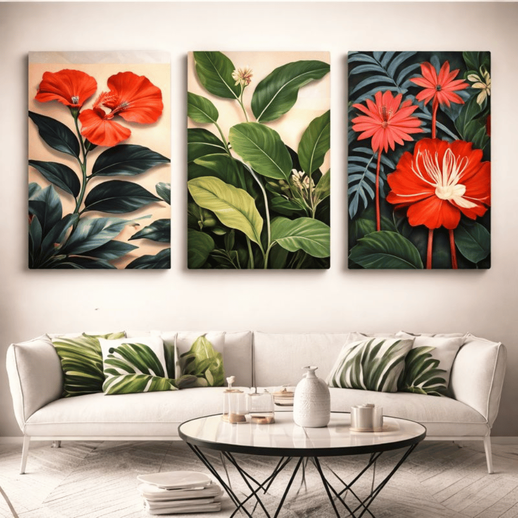 Set of 3 Wall Art Wooden Phototile Frames for Wall Decor