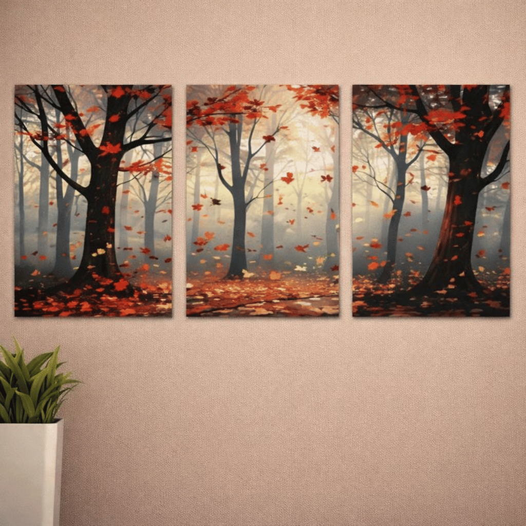 Set of 3 Wooden Wall Art Photo Tile Frames Spiritual Wall Décor for Home (8×11 Inches)