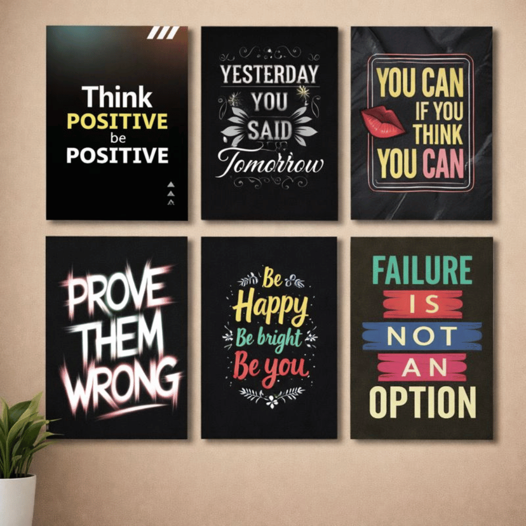 Set Of 6 Wall Art Wooden Frames For Wall Decor Providing Elegant Design Stylish Appearance And Home Decoration