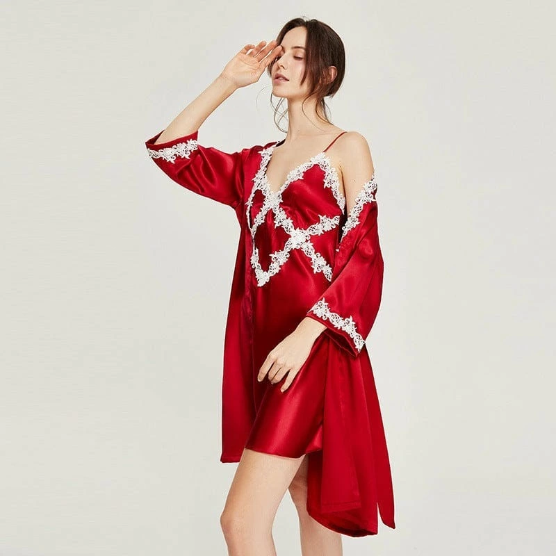 Silk Bridal Sleepwear Padded