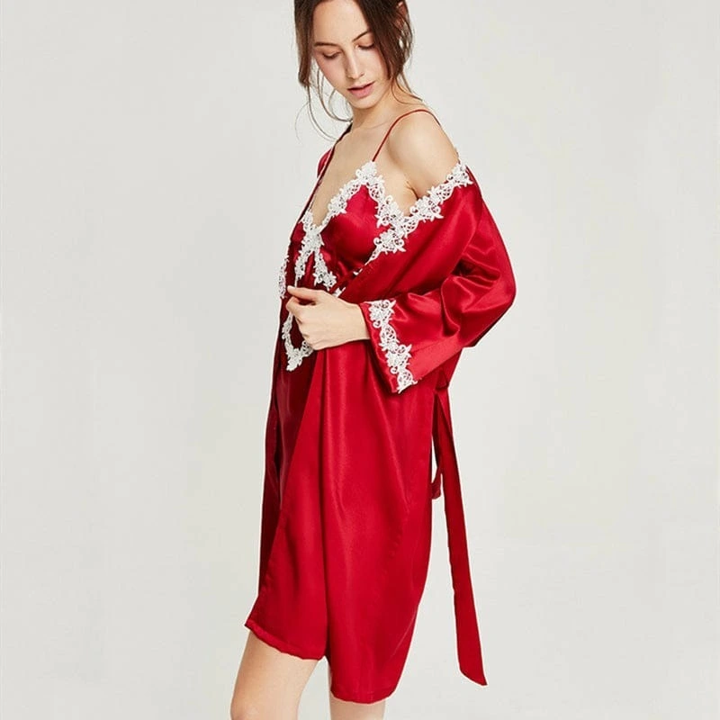 Silk Bridal Sleepwear Padded