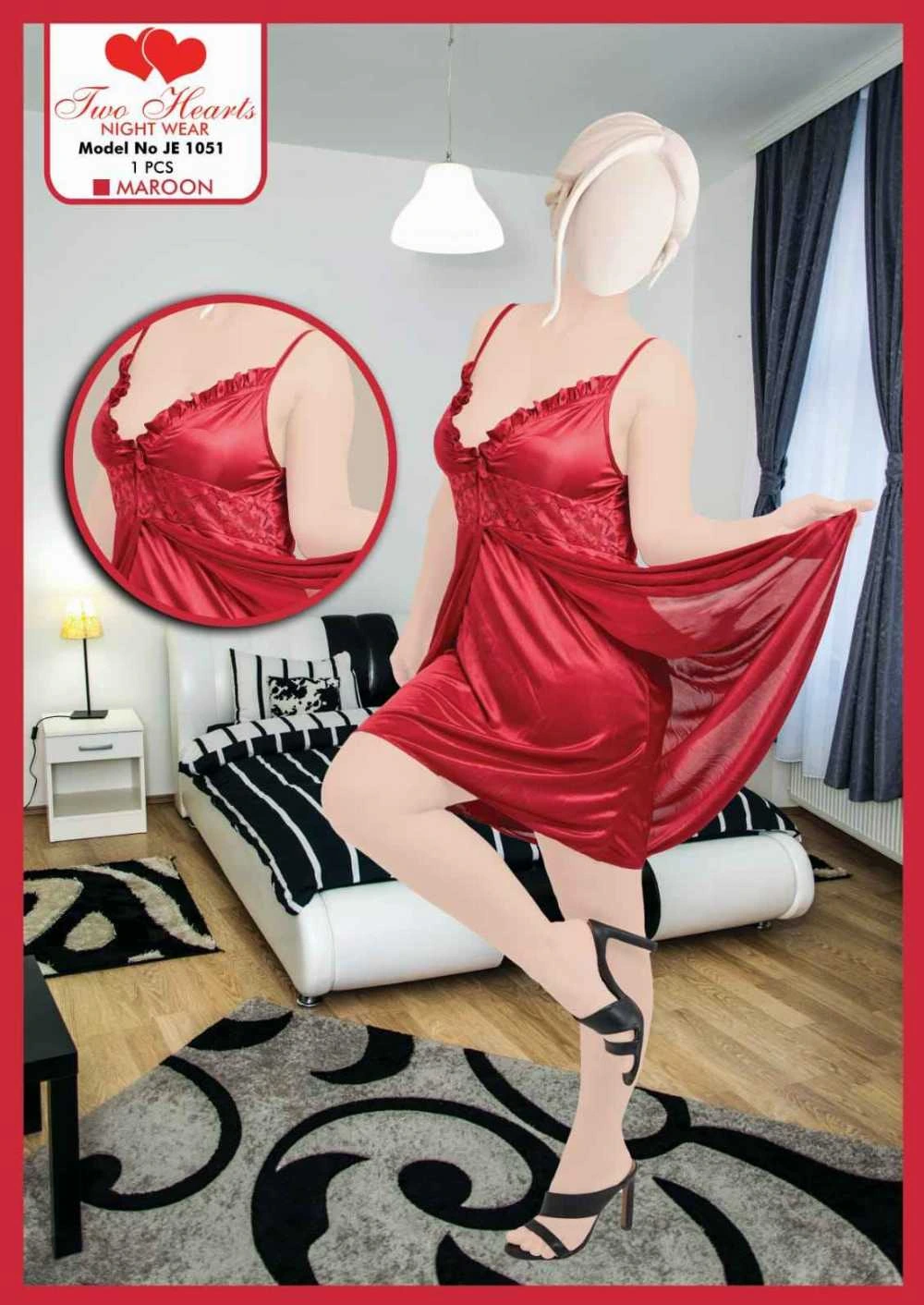 Silk Ladies Sleep Wear Night Dress