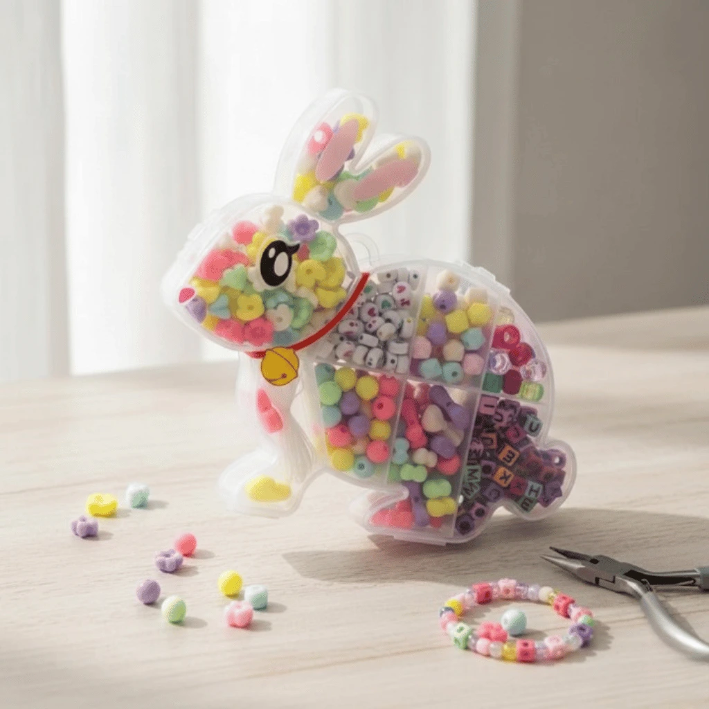 Single DIY Beads Set With Bunny Shape Storage Box