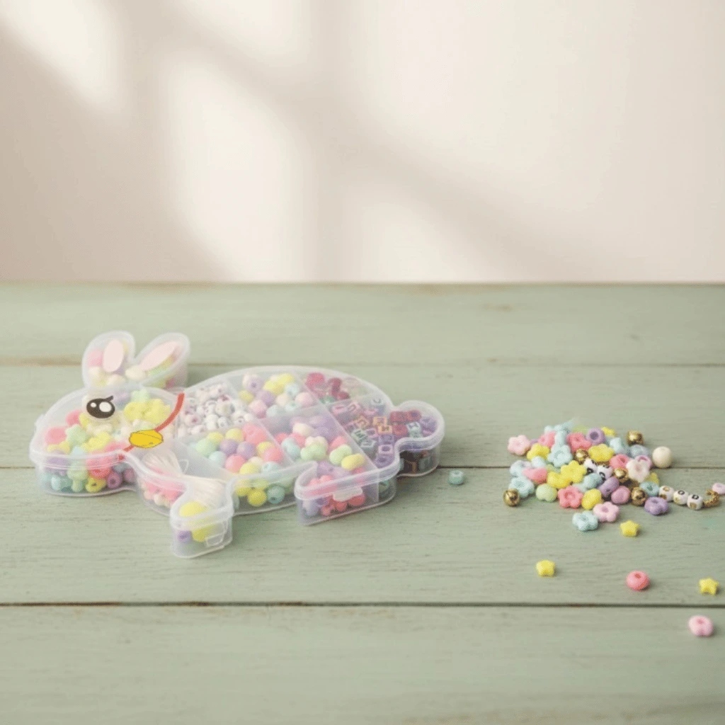 Single DIY Beads Set With Bunny Shape Storage Box