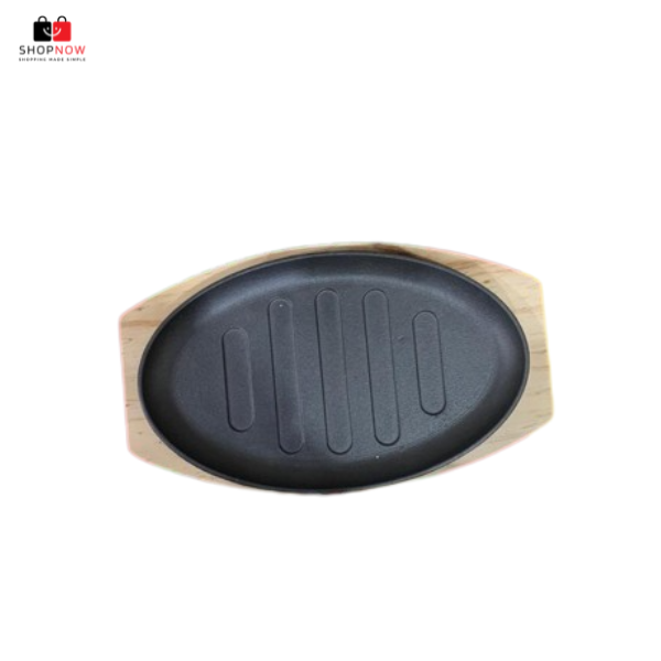 Sizzler Plate With Wooden Base