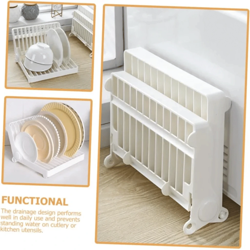 Small Kitchen Foldable Dish Plate Drying Rack