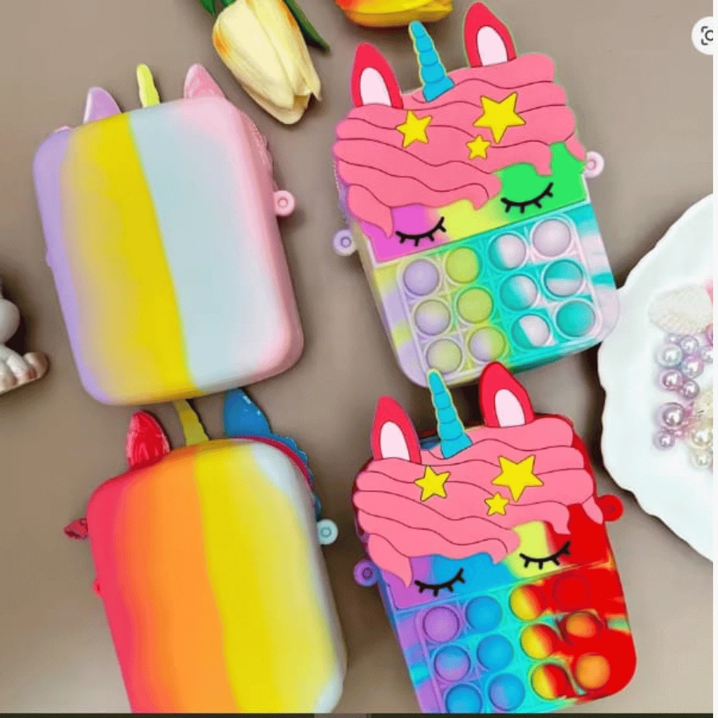 Small Sleepy Unicorn Star Pop Fidget Bag