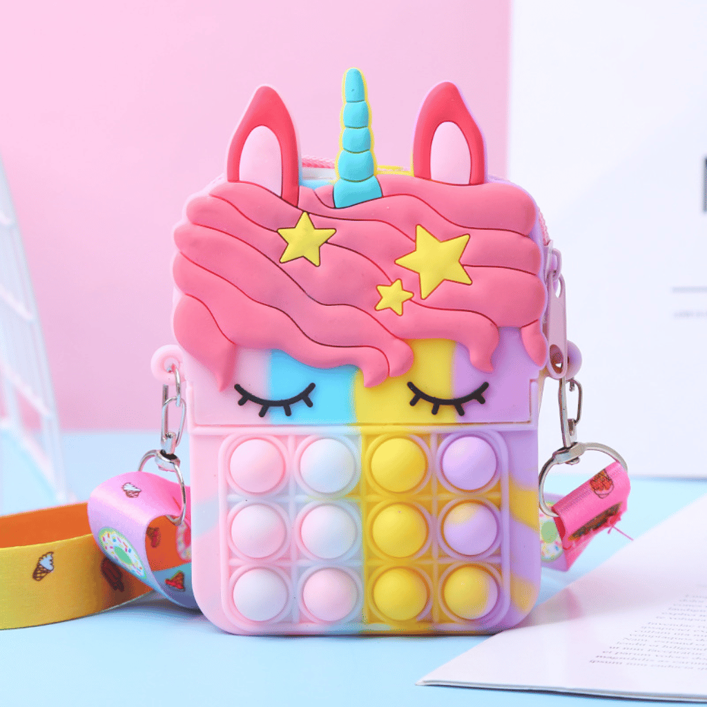 Small Sleepy Unicorn Star Pop Fidget Bag