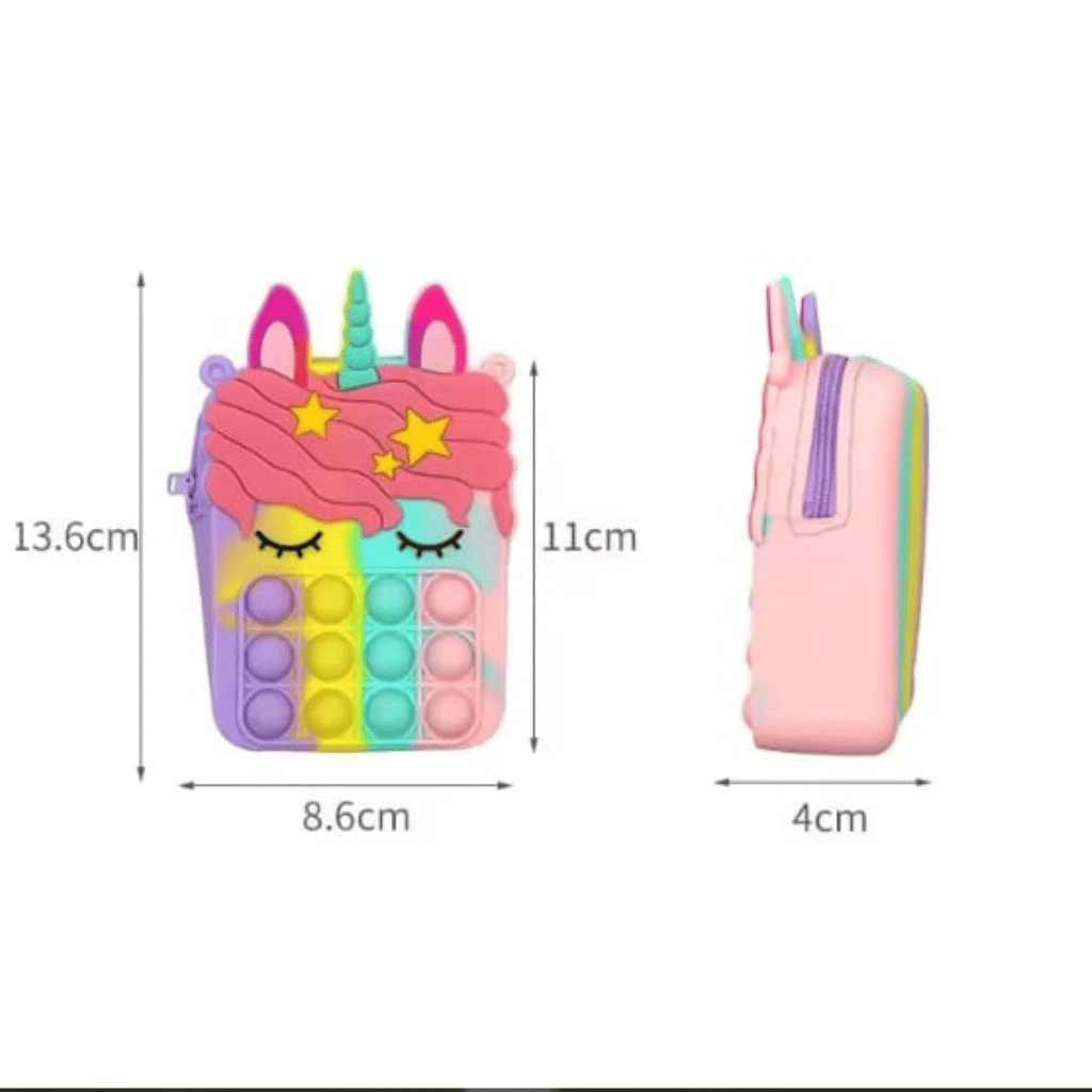 Small Sleepy Unicorn Star Pop Fidget Bag