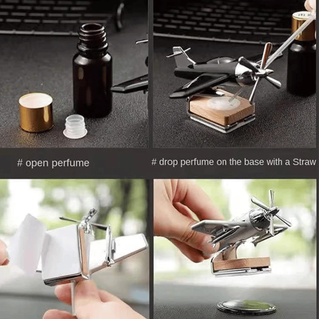 Solar Aircraft Airplane Car Dashboard Perfume Diffuser Car Air Freshener