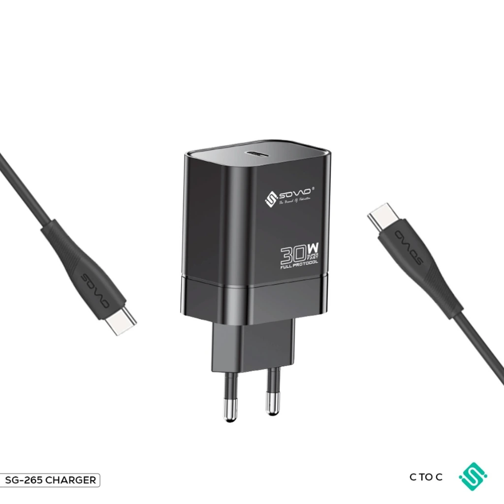 SOVO SG-265 Lazer 30W Super Fast C to C Charger