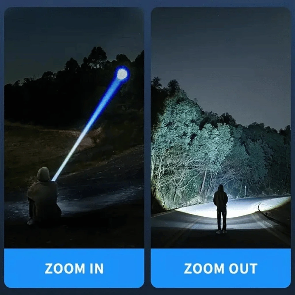 SP-38-1 Tactical LED Flashlight Kit Rechargeable High Power Torch (Range 1.5km)