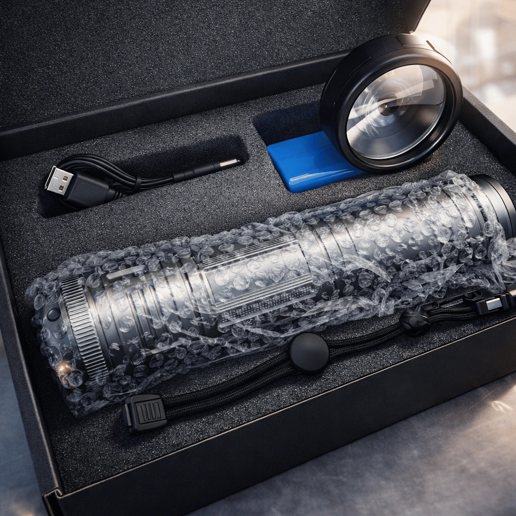SP-38-1 Tactical LED Flashlight Kit Rechargeable High Power Torch (Range 1.5km)