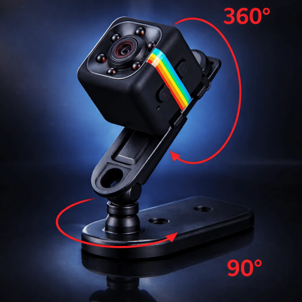 SQ10 Mini Hidden Camera with Night Vision HD Recording Adjustable Holding Stand