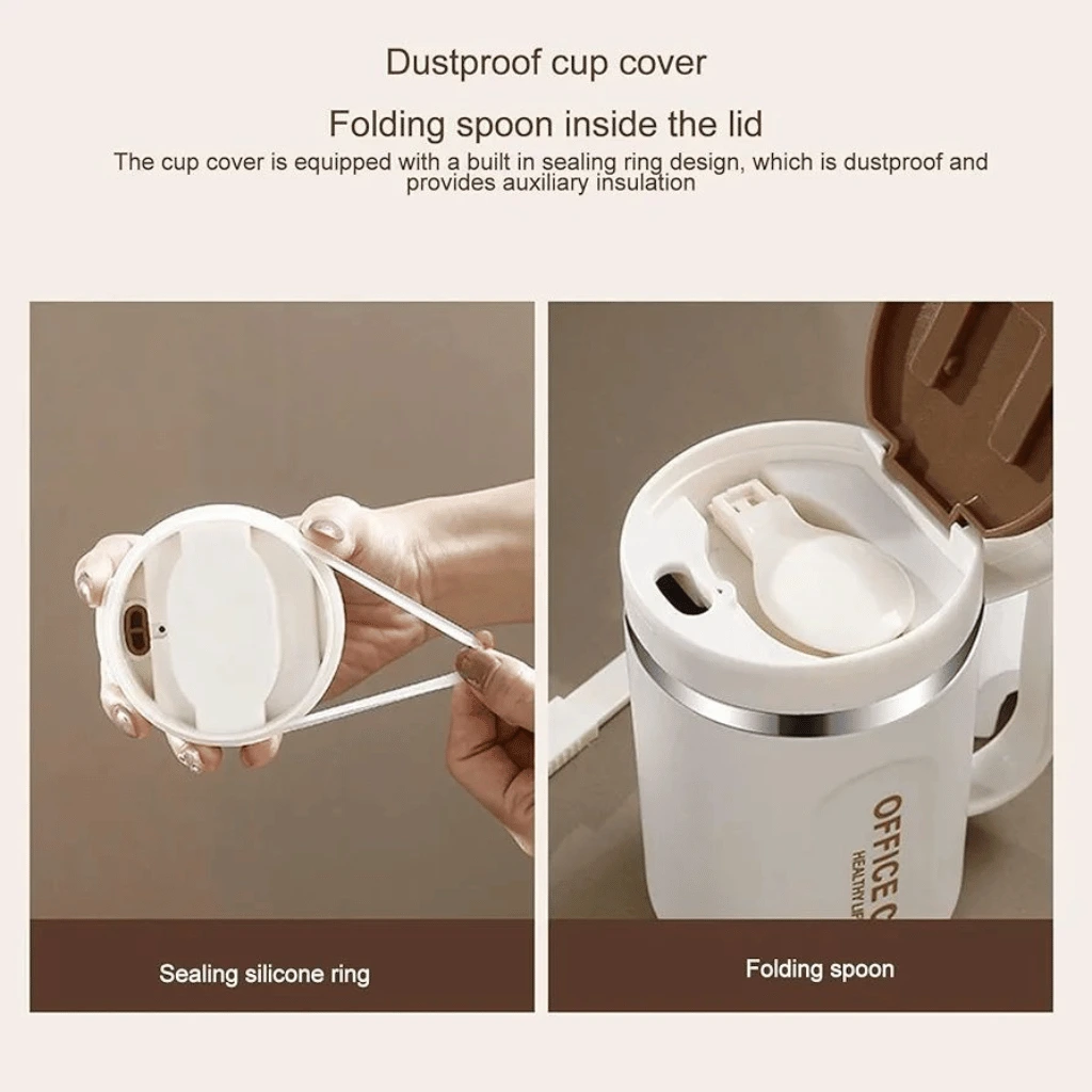 Stainless Steel Coffee Mug Insulated Anti‑Slip Bottom Office & Home Use