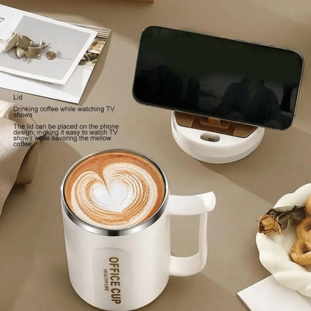 Stainless Steel Coffee Mug Insulated Anti‑Slip Bottom Office & Home Use