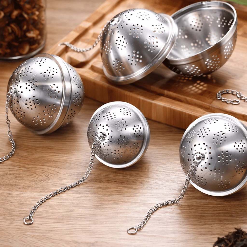Stainless Steel Mesh Tea Ball Strainer Filter Infuser For Loose Leaf Tea