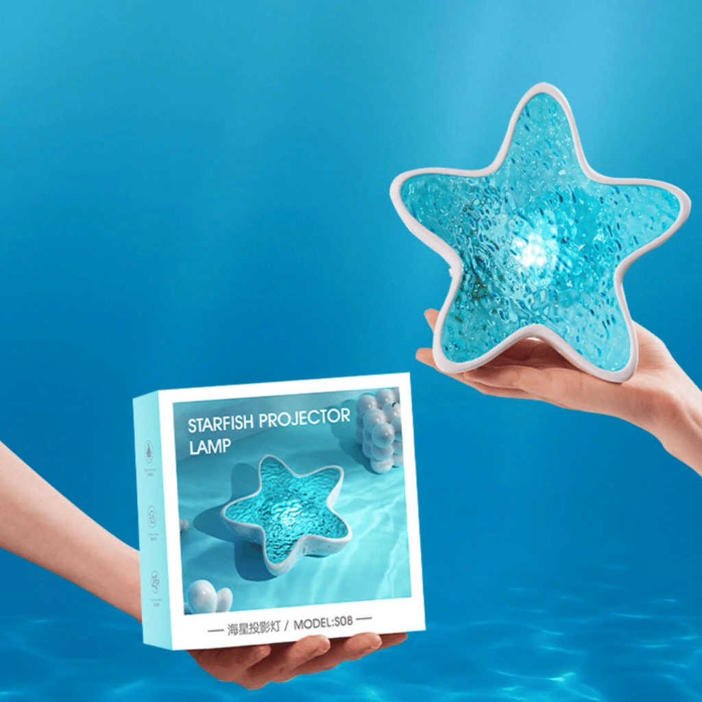 Star Fish Lamp LED Night Light USB Projector