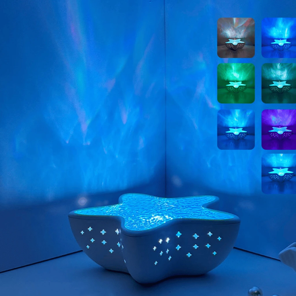 Star Fish Lamp LED Night Light USB Projector