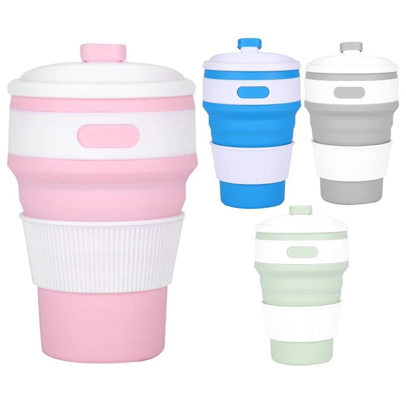 Stylish Collapsible Coffee Cup Silicone with Lid