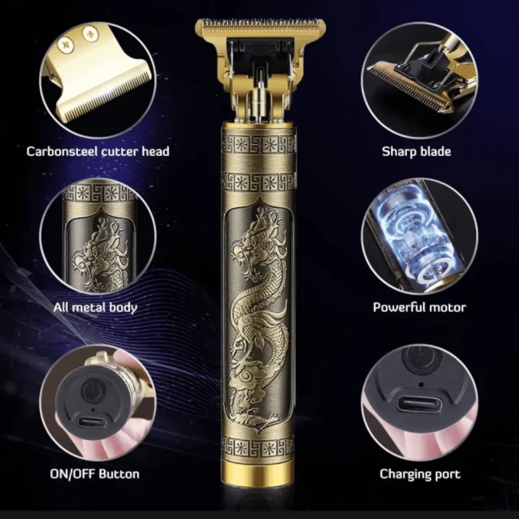 T9 Metal Body Professional Trimmer USB Rechargeable cordless Hair Trimmer Set