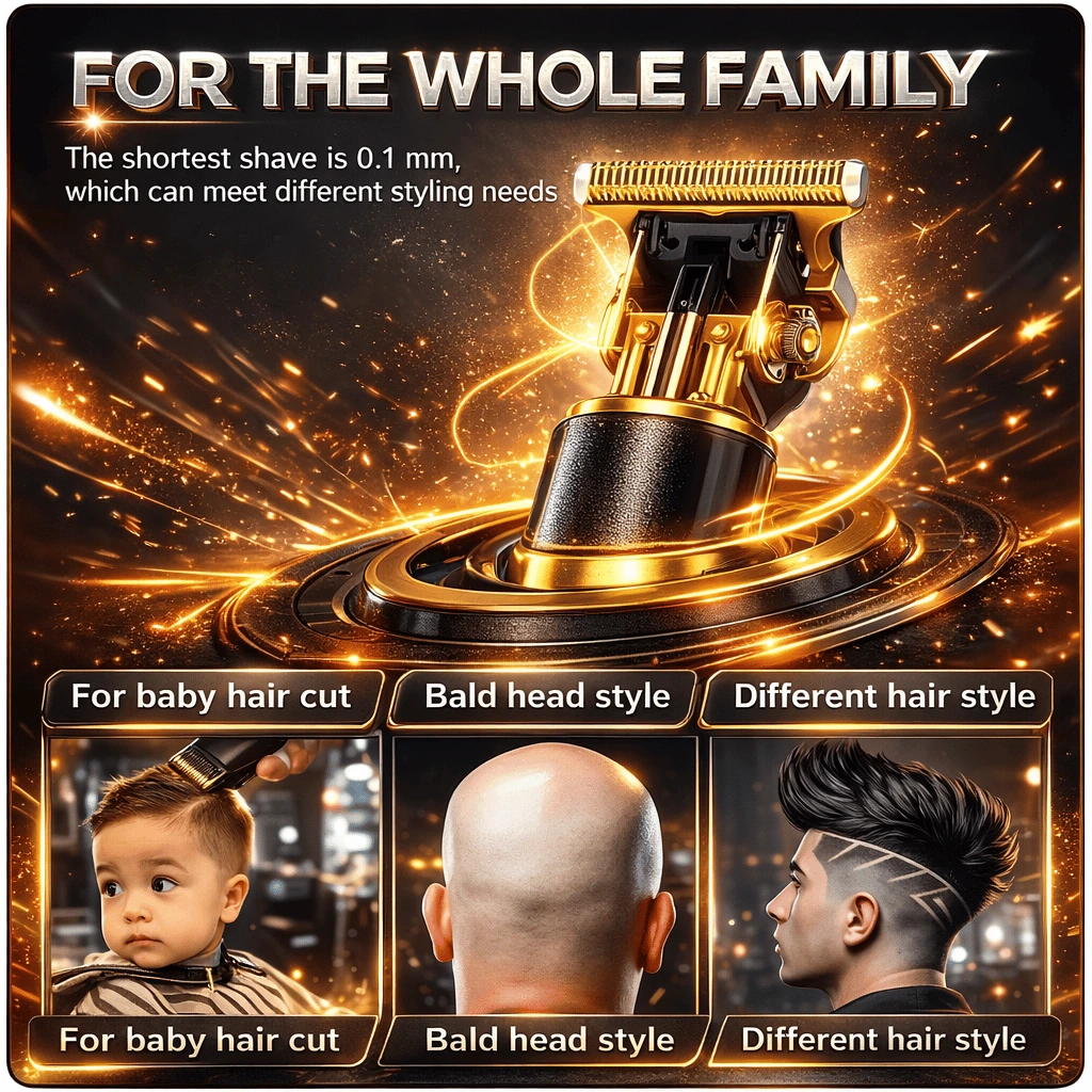 T9 Metal Body Professional Trimmer USB Rechargeable cordless Hair Trimmer Set