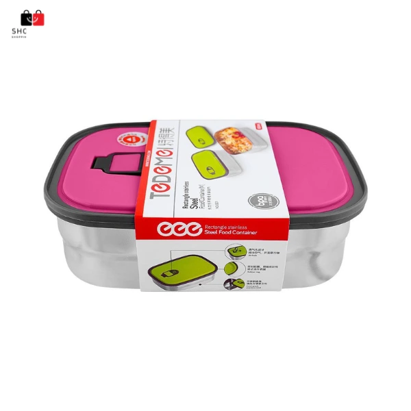 Tedemei Rectangle Stainless Steel Food Container M, 680ml