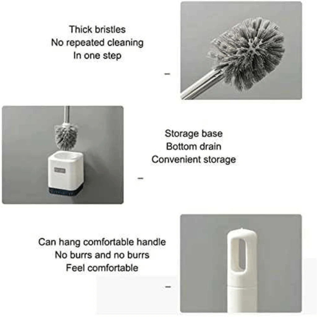 Toilet Brush Bathroom Wall Mounted Toilet Cleaner Kit