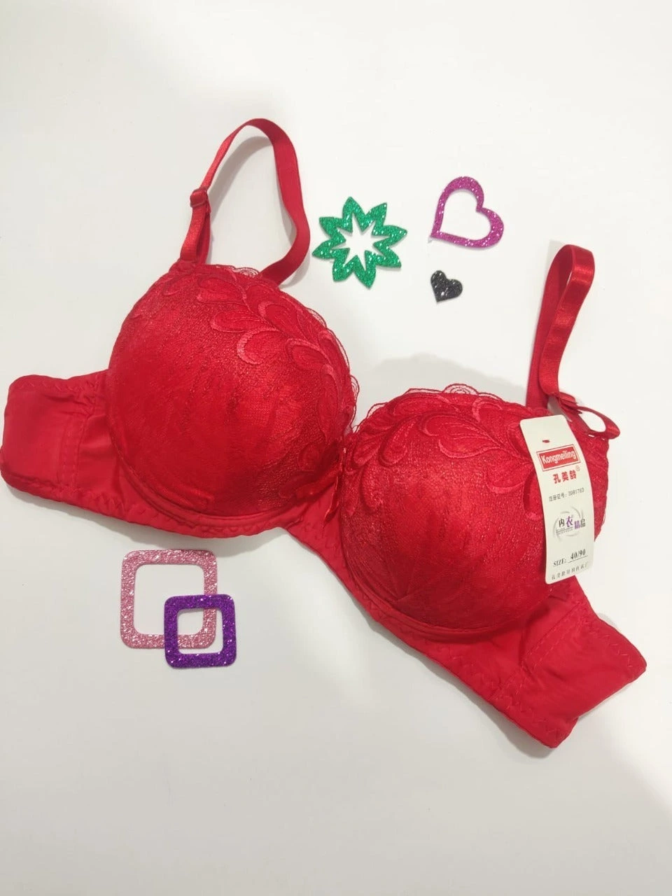Top Lace Fancy Bridal Double Padded Bra