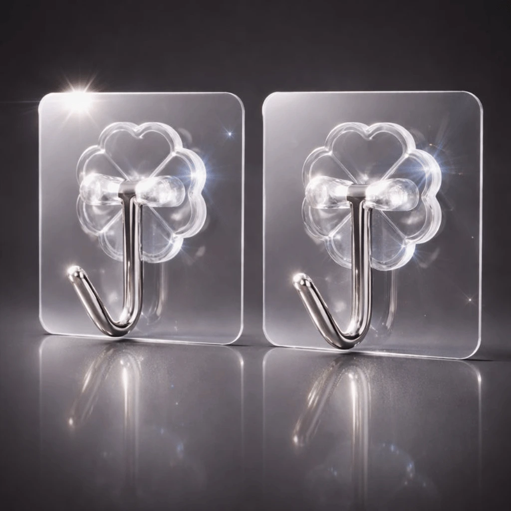 Transparent Self-Adhesive Wall Hooks