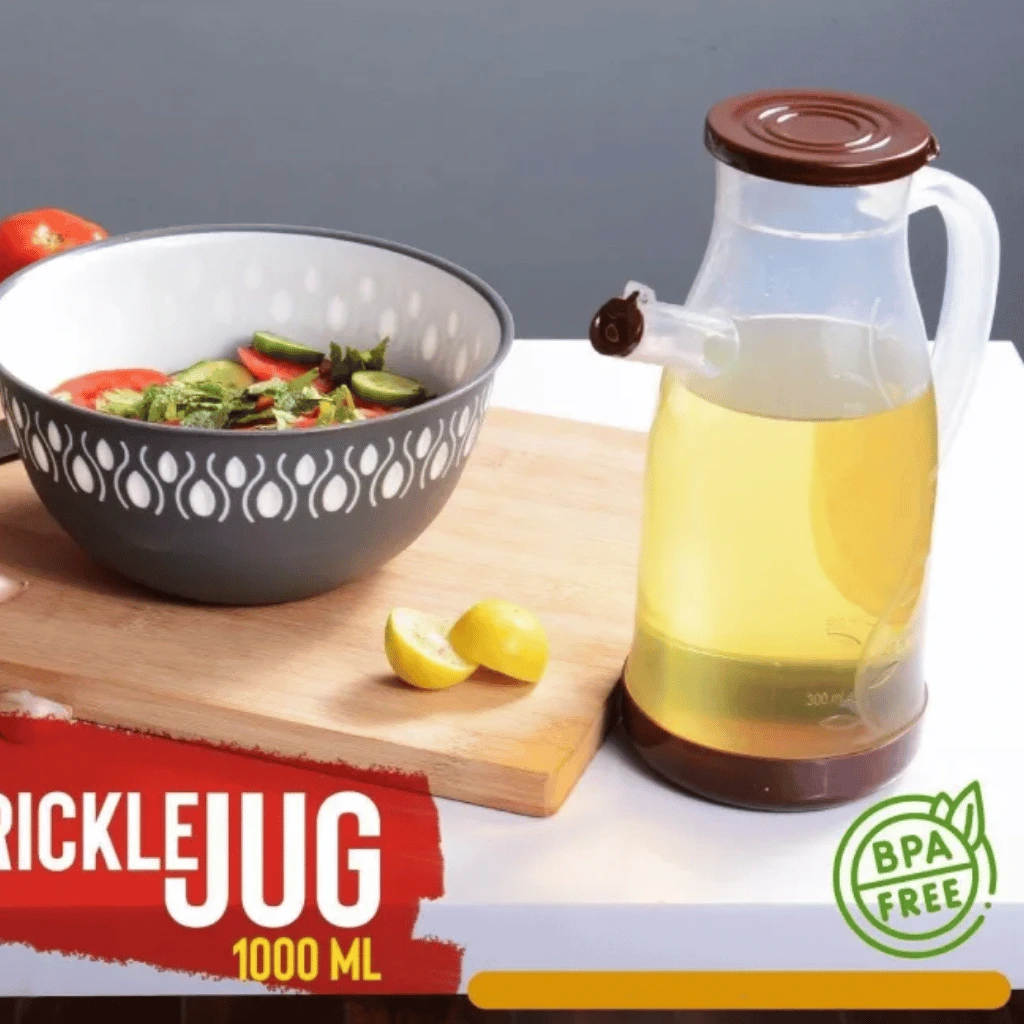 Trickle Plastic Oil Jug High Quality Beautiful Design (1 Liter)