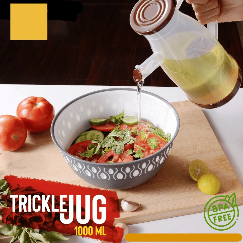 Trickle Plastic Oil Jug High Quality Beautiful Design (1 Liter)