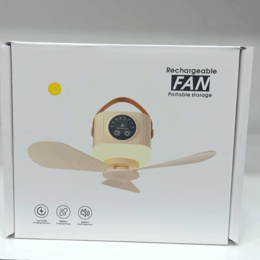 USB Dormitory Camping Small Ceiling Fan Rechargeable
