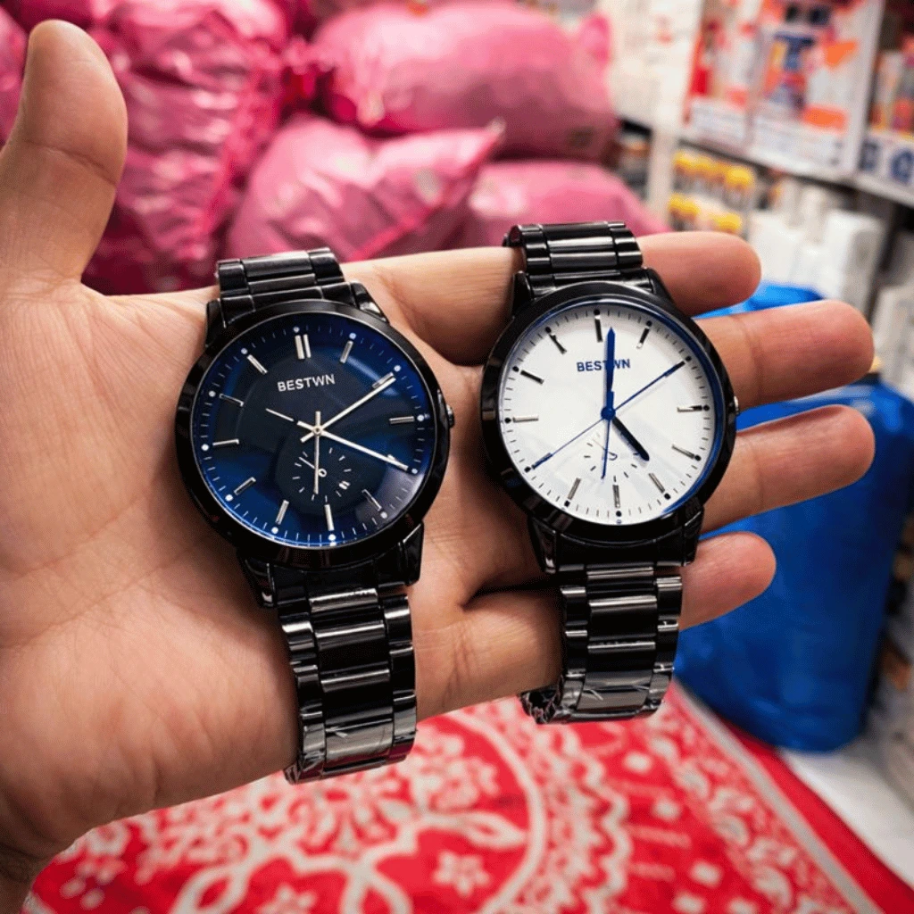 Watch for Men - Dark Mature Chain & Bright Dial Watch Gift